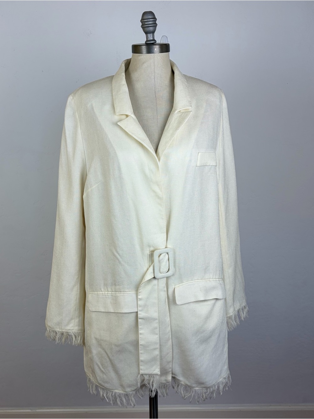 Nanushka Budapest Linen Blend Belted Blazer